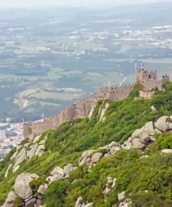 Moorish Castle Sintra Mountains 5D Diamond Painting