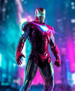 Pink Iron Man Super Hero 5D Diamond Painting