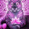 Pink Tiger Mandala 5D Diamond Painting
