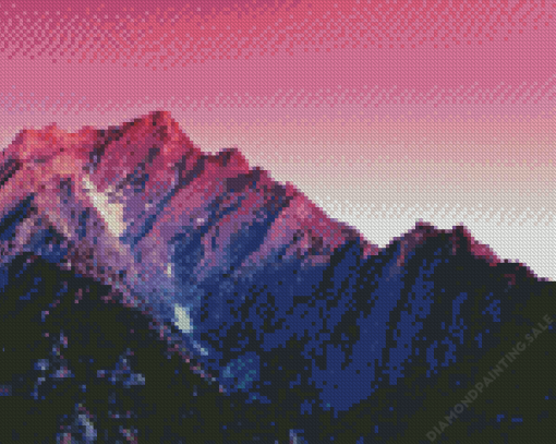 Purple Mountain Landscape 5D Diamond Painting