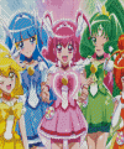 Smile Precure Characters 5D Diamond Painting