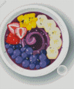 Acai And Fruits Bowl Art 5D Diamond Painting