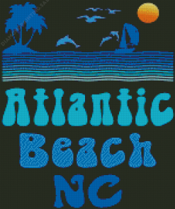 Atlantic Beach NC Poster 5D Diamond Painting