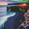 Black Sand Beach 5D Diamond Painting