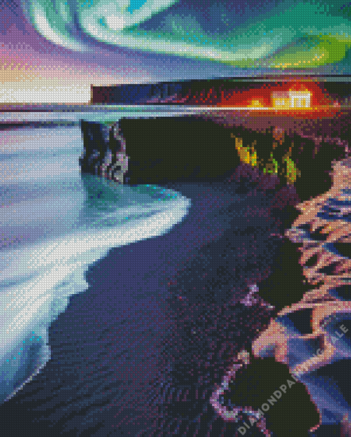 Black Sand Beach 5D Diamond Painting