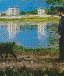 Caillebotte Richard Gallo and His Dog 5D Diamond Painting