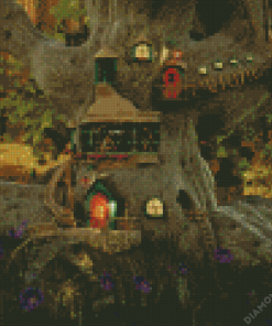 Fantasy Tree Home 5D Diamond Painting