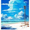 Florida Miramar Beach Poster 5D Diamond Painting