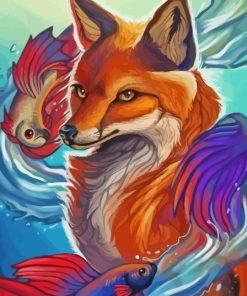 Fox And Betta Fish 5D Diamond Painting