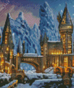 Hogwarts On Snow 5D Diamond Painting