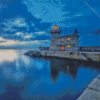 Howth Lighthouse Night Time 5D Diamond Painting