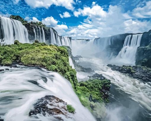 Iguazu Falls 5D Diamond Painting