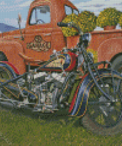 Indian Motorcycle And Truck 5D Diamond Painting