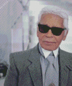 Karl Lagerfeld With Glasses 5D Diamond Painting