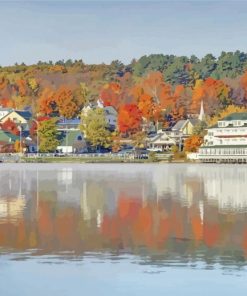 Lake Winnipesaukee Landscape 5D Diamond Painting