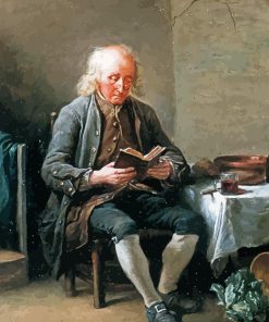 Old Man Reading Book 5D Diamond Painting