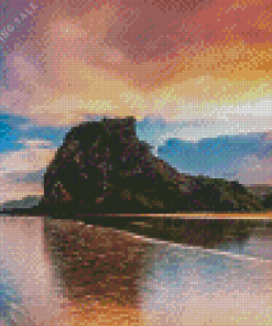 Piha Beach At Sunset 5D Diamond Painting