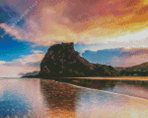 Piha Beach At Sunset 5D Diamond Painting