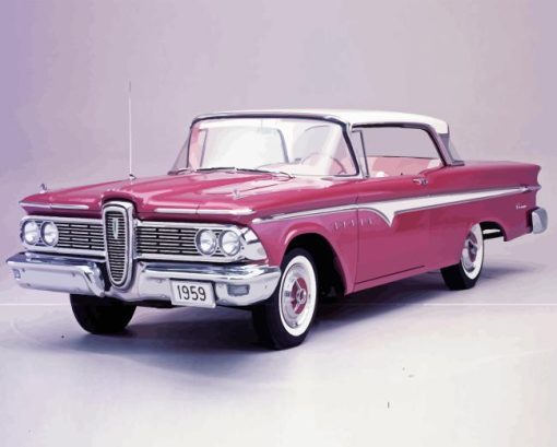 Pink Edsel Ford 5D Diamond Painting