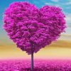 Purple Tree Heart 5D Diamond Painting