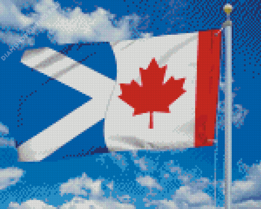Scottish and Canadian Flag 5D Diamond Painting