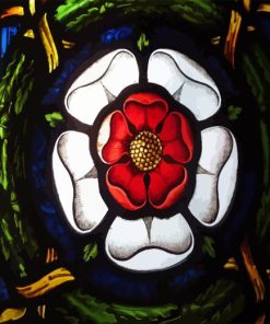 Tudor Rose Glass 5D Diamond Painting