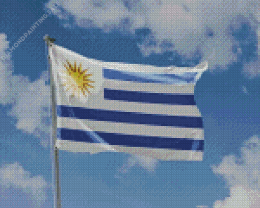 Uruguay Flag 5D Diamond Painting
