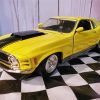 Yellow Vintage 1970 Ford Mustang 5D Diamond Painting
