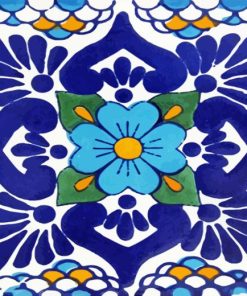 Blue Mexican Tile 5D Diamond Painting