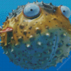Cartoon Blowfish Underwater 5D Diamond Painting