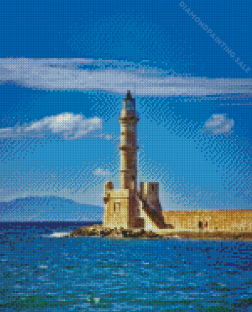 Chania Lighthouse 5D Diamond Painting