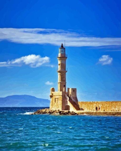 Chania Lighthouse 5D Diamond Painting