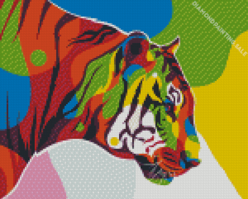 Colorful Pop Art Tiger 5D Diamond Painting