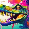 Colorful Alligator 5D Diamond Painting