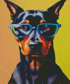 Dobermann Dog Abstract 5D Diamond Painting