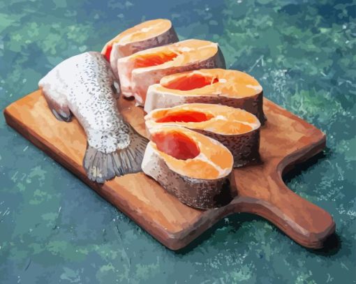 Fresh King Salmon 5D Diamond Painting