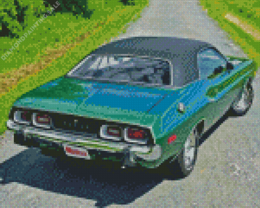 Green 1974 Challenger 5D Diamond Painting