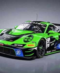 Green Porsche Racing 5D Diamond Painting