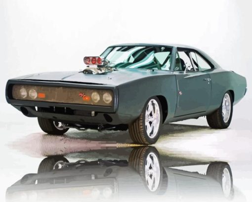 Grey Charger RT 1970 5D Diamond Painting