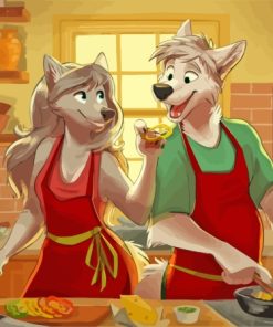 Kitchen Furry Couple 5D Diamond Painting