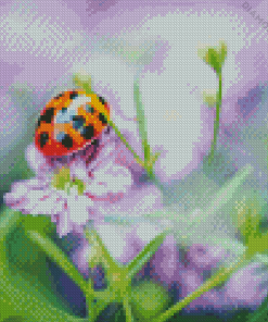 Ladybug And Flower 5D Diamond Painting