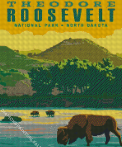 National Park Roosevelt Poster 5D Diamond Painting