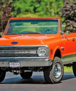 Orange 197 k5 Chevy Blazer 5D Diamond Painting