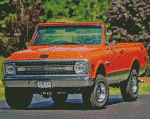 Orange 197 k5 Chevy Blazer 5D Diamond Painting