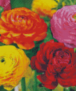 Peonies And Ranunculus 5D Diamond Painting