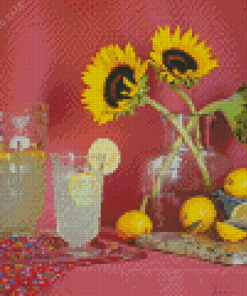 Still Life Sunflowers And Lemons 5D Diamond Painting