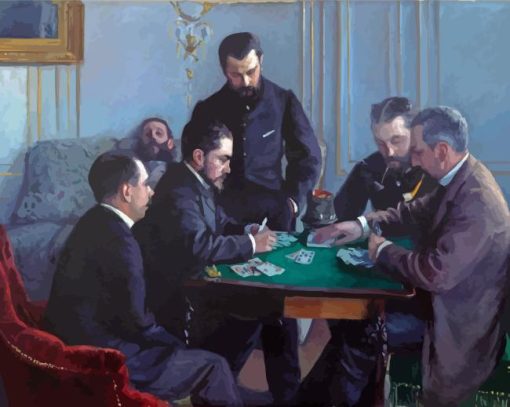 The Bezique Game Gustave Caillebotte 5D Diamond Painting