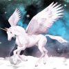 White Flying Unicorn 5D Diamond Painting