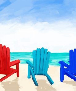 Beach Chair Trio 5D Diamond Painting