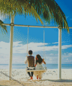 Beach With Love Romance 5D Diamond Painting